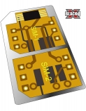 Dual SIM Card Simore Black type 1, 2 SIM Cards in one Mobile Phone