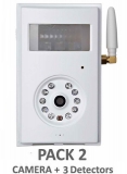 cam&eacute;ra gsm et d&eacute;tecteurs d'ouverture de portes et fenetres et d&eacute;tecteur de fum&eacute;es