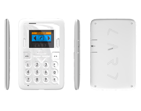 mini téléphone portable taille carte de crédit