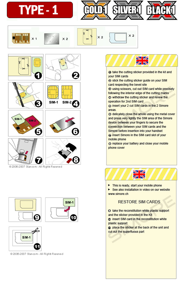 User manual dual SIM card adapter