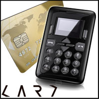 Mini Portable ultra-plat, Mini t�l�phone mobile format carte de cr�dit GSM quadri-bande