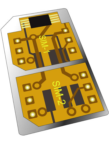Doppel Sim Karte adapter Dual SIM handy Black 1